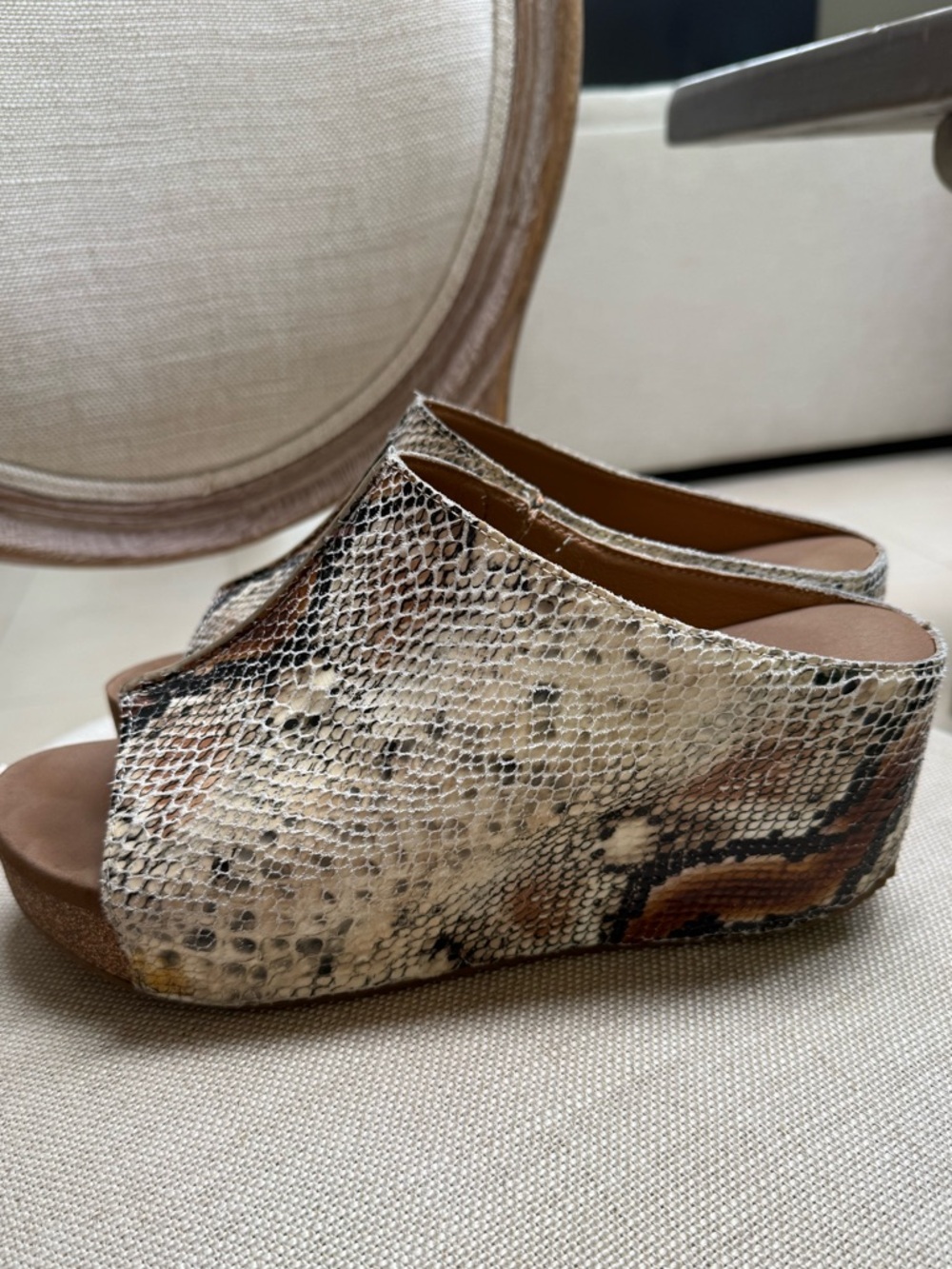 Volatile Snakeskin Platform Wedges - Comfy and Cool